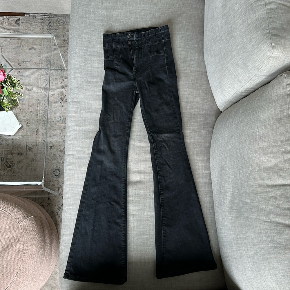 Free People Jayde Flare Jeans in Black Size 25